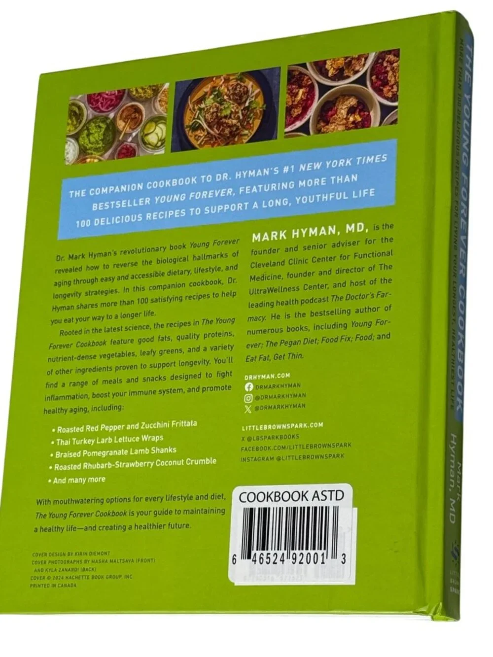 The Young Forever Cookbook Mark Hyman Hardcover Healthy Recipes 2024